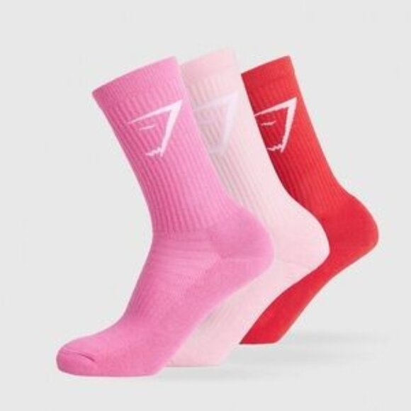 Gymshark Other - Gymshark Women's Crew Socks 3pk Size Large